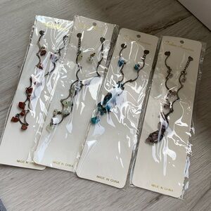 Lot of 4 New Genuine Crystal Necklace and Earring Sets